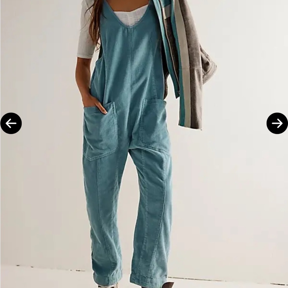 We The Free light blue corduroy jumpsuit